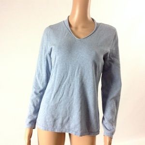 J.Jill Women's Sweater V-Neck Blue Size S